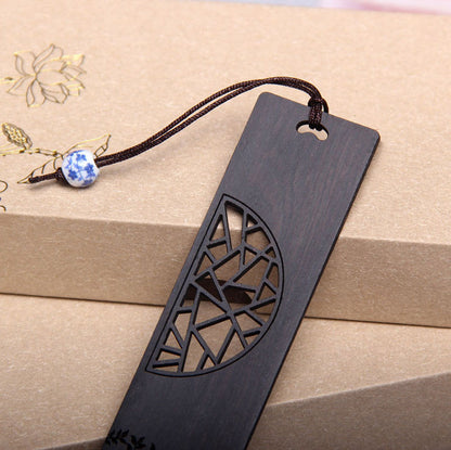 Mythstone The Tree of Life Ebony Wood Small Leaf Red Sandalwood Bookmarks With Gift Box