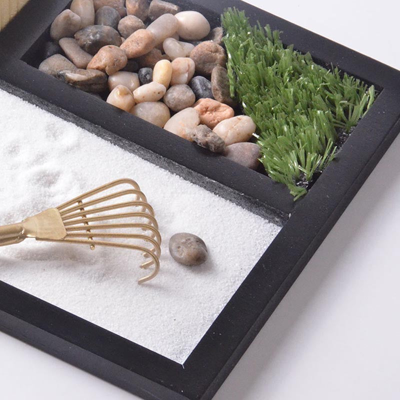 Mythstone Grass Rocks Landscape Enlightenment Meditation Zen Garden Home Decoration