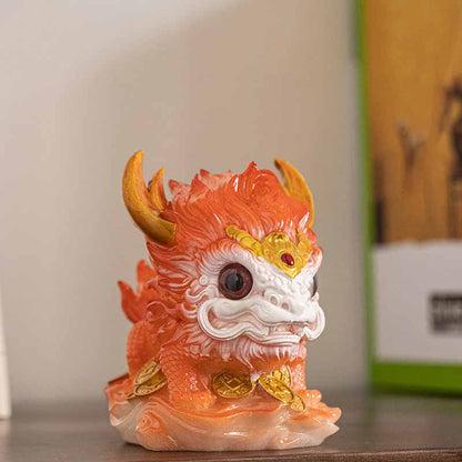 Mythstone Color Changing Small Kirin Resin Tea Pet Home Figurine Decoration