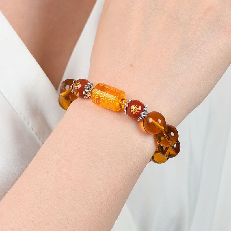 Mythstone Natural Citrine Fortune Happiness Bracelet