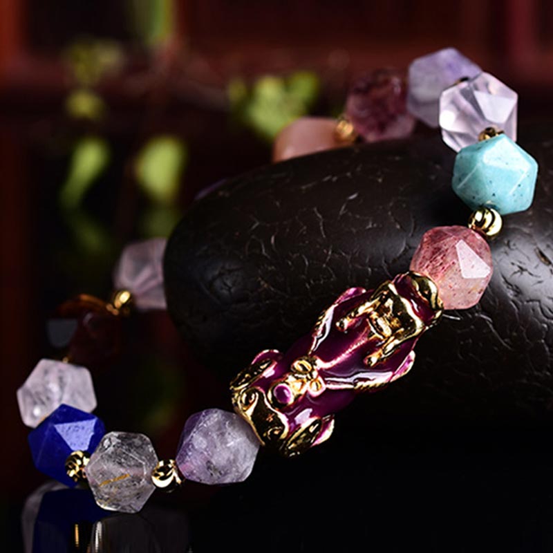 Mythstone FengShui PiXiu Amethyst Luck Bracelet