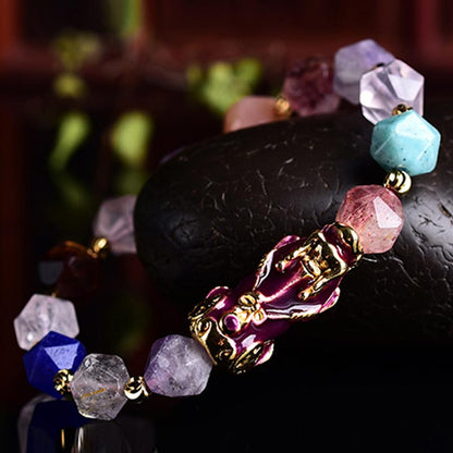 Mythstone FengShui PiXiu Amethyst Luck Bracelet