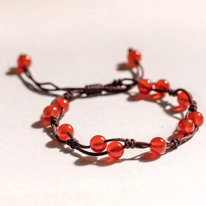 MythStone Red Agate Moss Agate Cinnabar Calm Bracelet