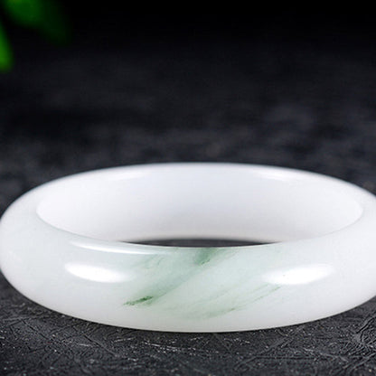 Mythstone Natural Jade Luck Healing Bangle Bracelet