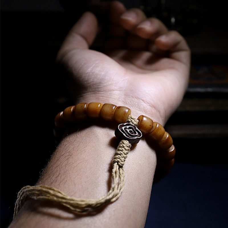 Mythstone Tibetan Yak Bone Balance Strength Wrist Mala