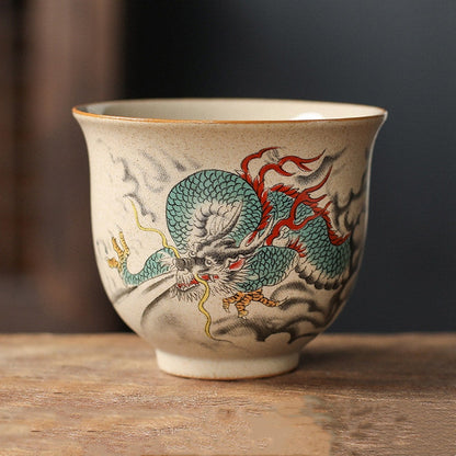 Mythstone 12 Chinese Zodiac Ceramic Teacup Kung Fu Tea Cup 130ml