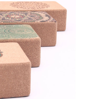 Mythstone Tibetan Mandala Mindful Yoga Cork Block