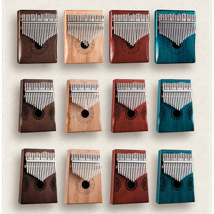 Mythstone Kalimba 17/21 Keys Thumb Piano Lotus Design Portable Finger Piano