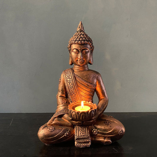 Mythstone Tibetan Buddha Blessing Decoration Candlestick