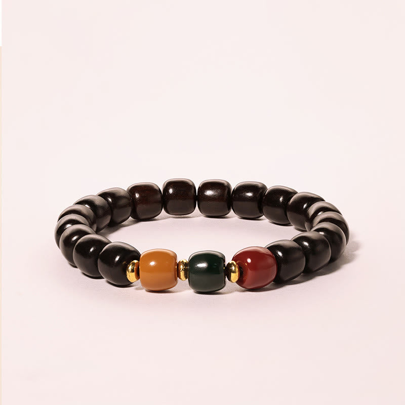 Mythstone Ebony Wood Rosewood Peace Balance Bracelet