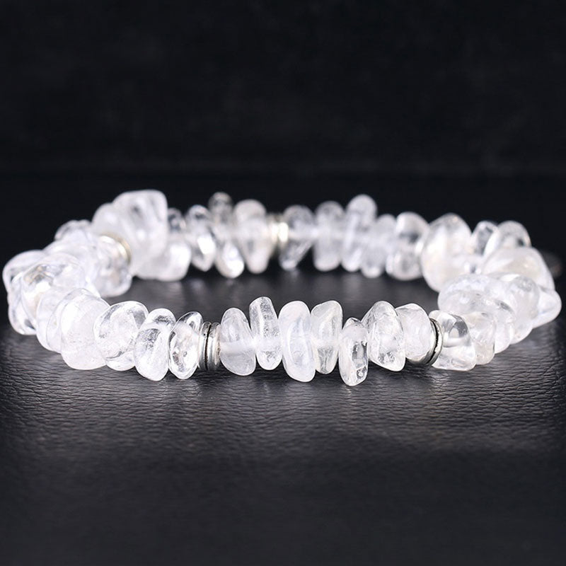 Pulsera curativa de loto de cristal blanco natural Mythstone 