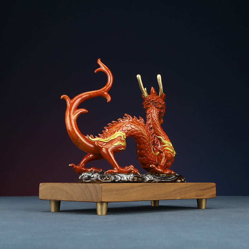 Mythstone Year Of The Dragon Copper Success Home Decoration