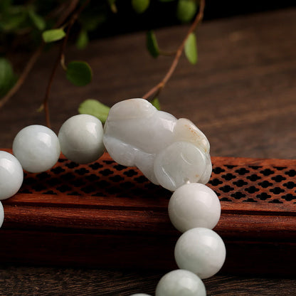 Pulsera de jade PiXiu de la suerte, prosperidad y riqueza con piedra mítica Feng Shui