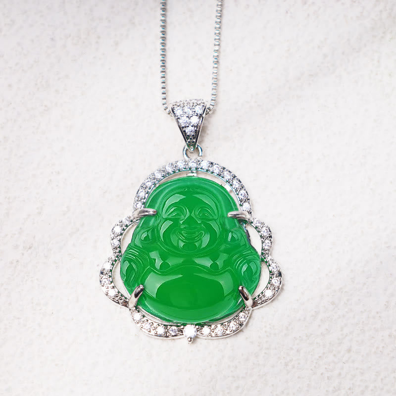 Mythstone Good Luck Laughing Buddha Necklace