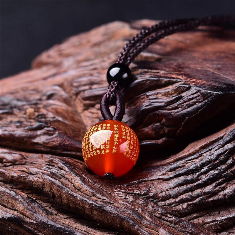 Mythstone Tibetan Buddhism Ancient Heart Sutra Necklace