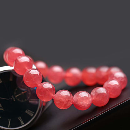 Mythstone Natural Strawberry Quartz Blessing Healing Bracelet