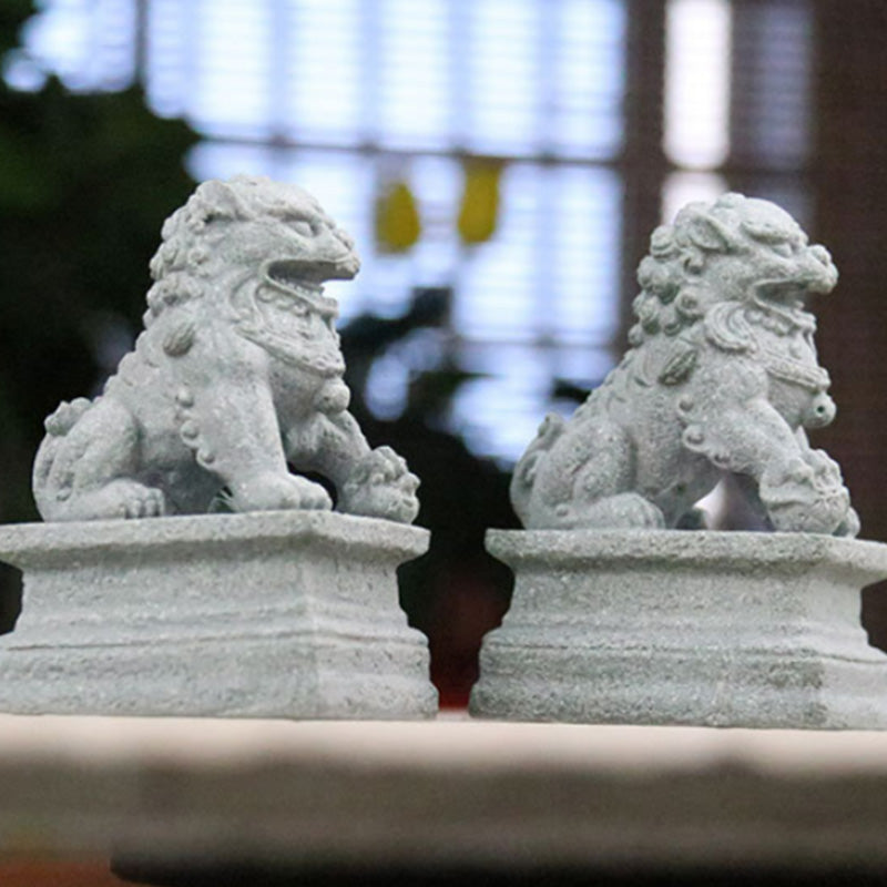 Mythstone Lion Fu Foo Dogs Elephant Ward Off Evil Blessing Home Decoration