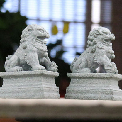 Mythstone Lion Fu Foo Dogs Elephant Ward Off Evil Blessing Home Decoration