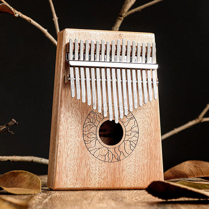 Mythstone Kalimba 17/21 Keys Thumb Piano Lotus Design Portable Finger Piano