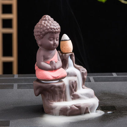 Mythstones  Backflow Smoke Fountain Ceramic Blessing Incense Burner Decoration