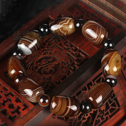 Mythstone Natural Sardonyx Courage Happiness Bracelet