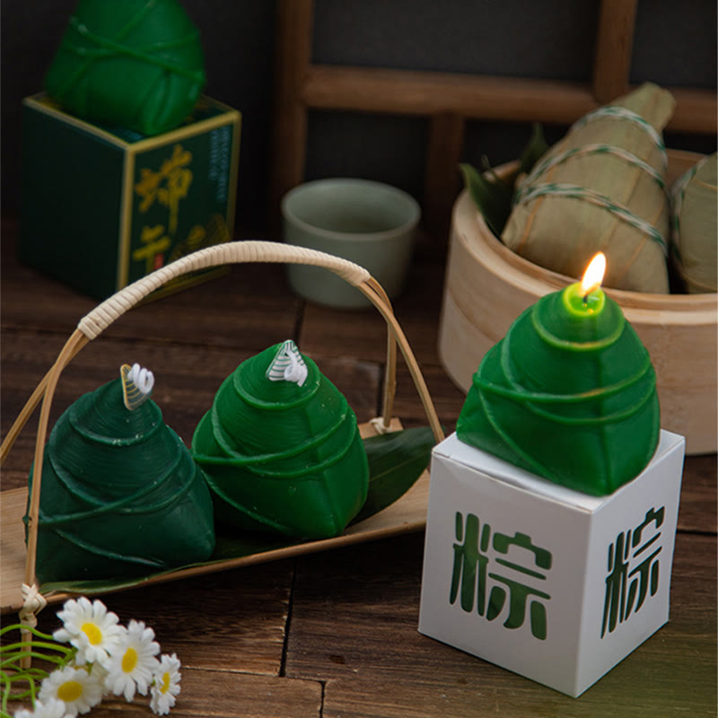 Mythstone Dragon Boat Festival Zongzi Pattern Scented Candle Gift For Family Friends