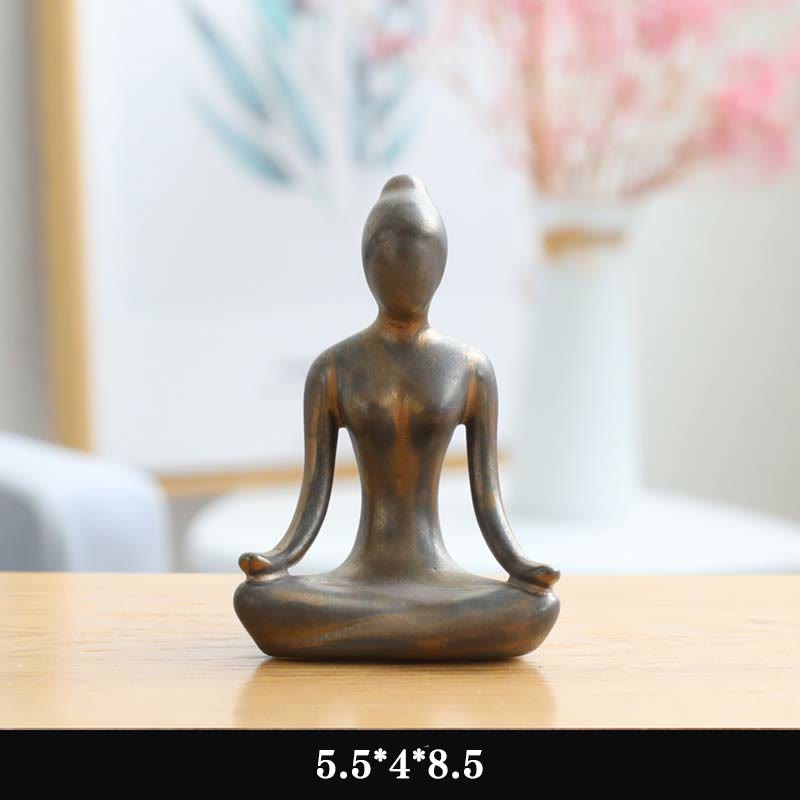 Mythstone AMythstonetract Yoga Meditation Exercise Ceramics Spiritual Figurine Sculpture Decoration