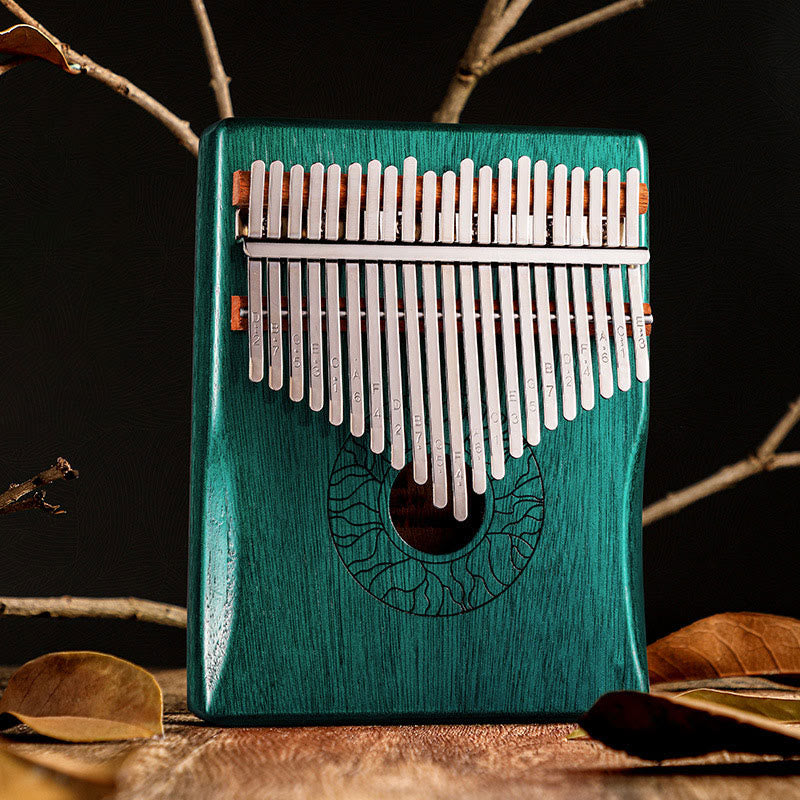 Mythstone Kalimba 17/21 Keys Thumb Piano Lotus Design Portable Finger Piano