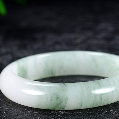 Mythstone Natural Jade Luck Healing Bangle Bracelet