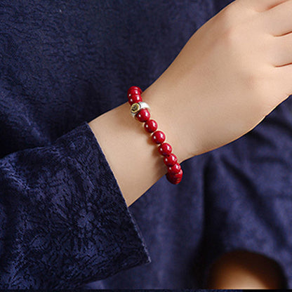 Mythstone Chinese Zodiac Natal Buddha Cinnabar Protection Bracelet