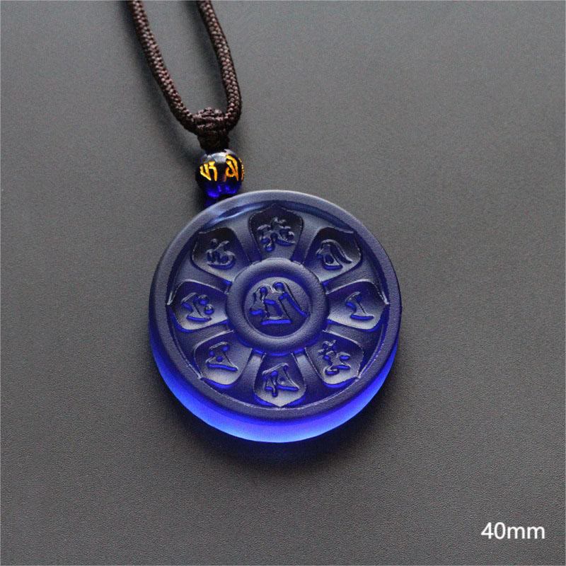 Mythstone Liuli Manjusri Lotus Enlightenment Necklace