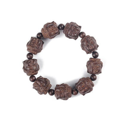 Mythstone Agarwood Buddha Carved Calm Bracelet