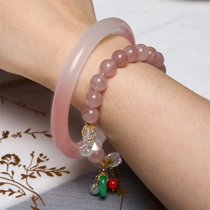 Mythstone Attracting Love and Protection Pink Bracelet Bangle Bundle