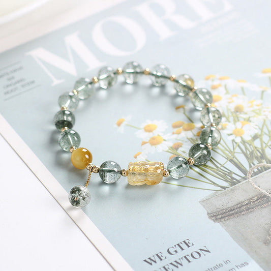 Mythstone Green Phantom Citrine PiXiu Confidence Bracelet