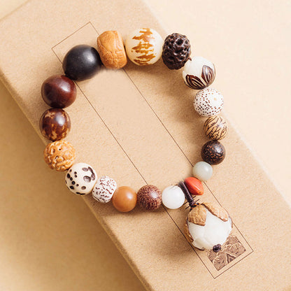 Mythstone Bodhi Seed Lotus Wisdom Peace Wrist Mala Bracelet