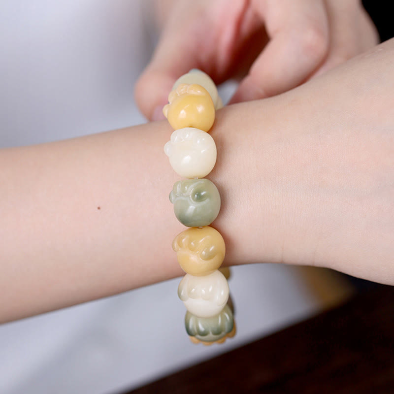 Mythstone Multilayered Bodhi Seed Cute Cat Paw Calm Harmony Bracelet