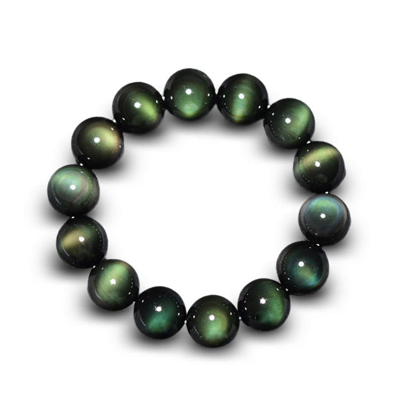 MythStone Natural Green Eye Obsidian Wealth Bracelet