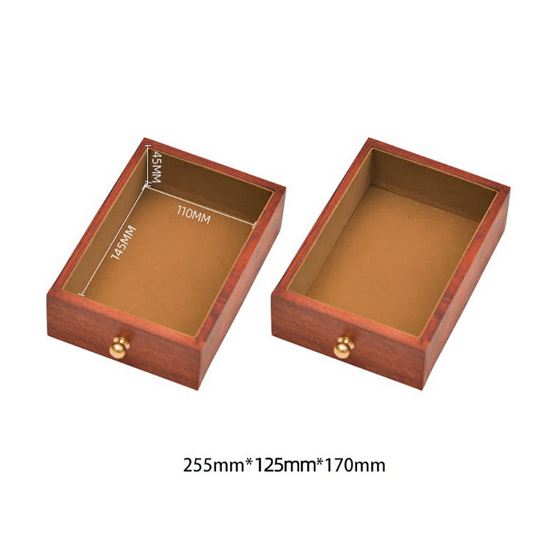 Mythstone Antique Handmade Rosewood Jewelry Storage Box Lockable Large Double Layer Flower Wooden Gift Organizer Box