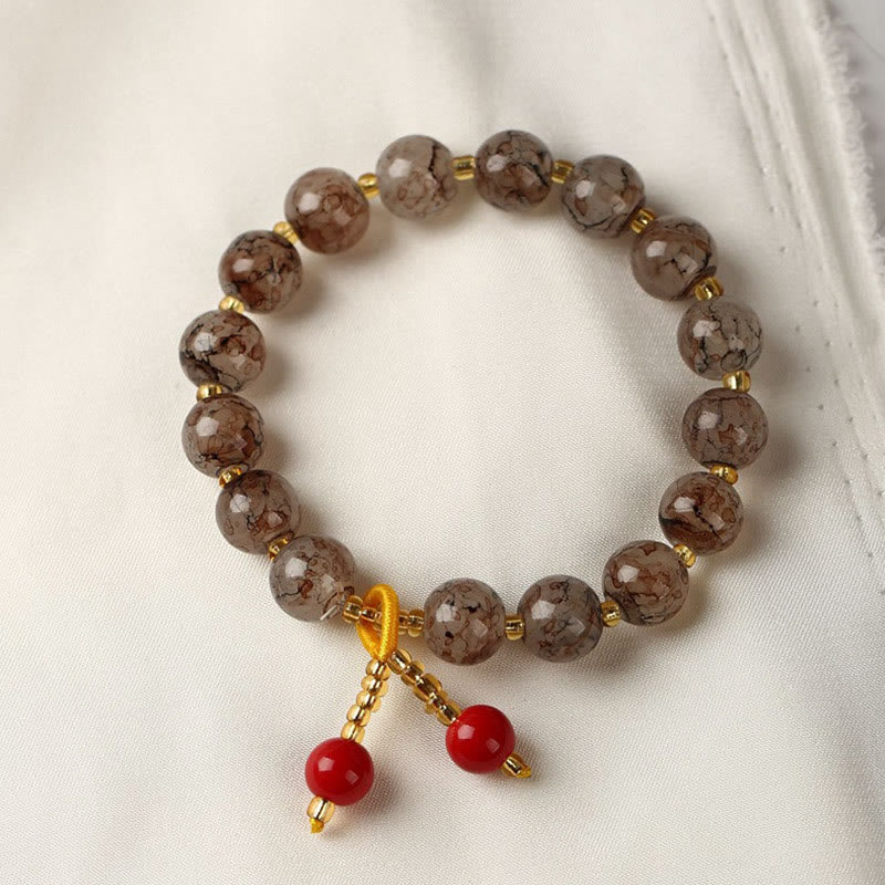 Mythstone Liuli Glass Bead Blessing Harmony Bracelet