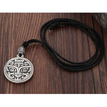 Mythstone Lucky FengShui Mythological Creature Taotie Wealth Necklace Pendant