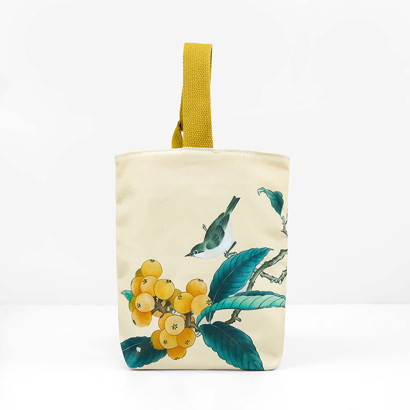 Mythstone Loquat Bird Canvas Handbag