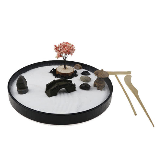 Mythstone Tree Small Bridge Landscape Meditation Calm Zen Garden Decoration