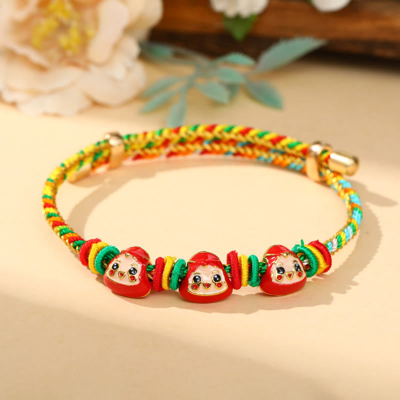 Mythstone Colorful Rope Zongzi Pattern Luck Handmade Child Adult Bracelet