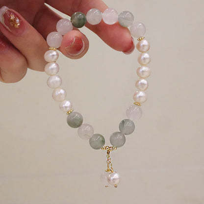 MythStone Natural Pearl Jade Healing Sincerity Bracelet