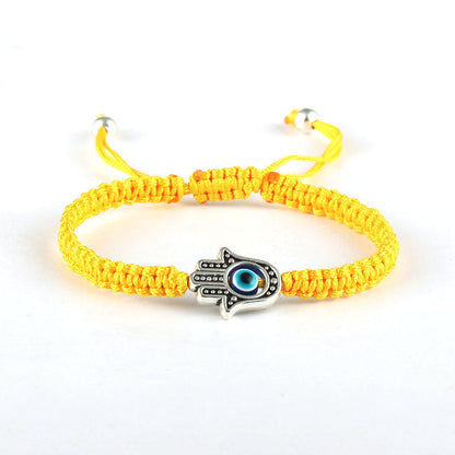 Pulsera de hilo con símbolo de la suerte Hamsa hecha a mano de Mythstone