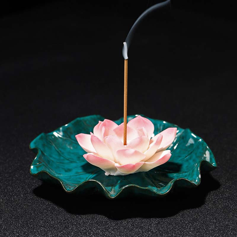 Mythstone Tibetan Lotus Blessing Incense Burner Decoration