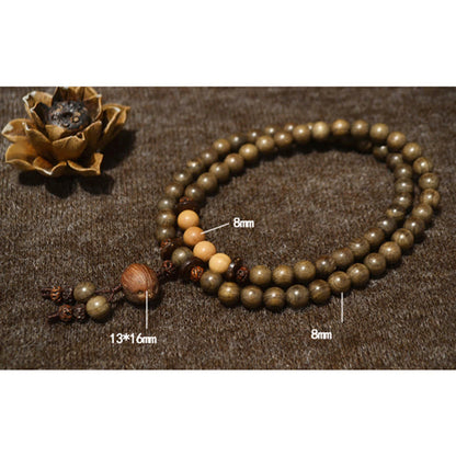 Mythstone Tibetan Sandalwood Protection Charm Mala Bracelet