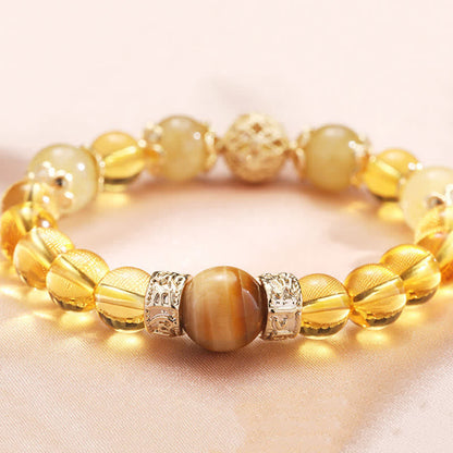 Mythstone Citrine Generosity Prosperity Beaded Bracelet