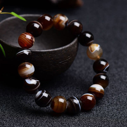 Mythstone Tibetan Sardonyx Happiness Positive Bracelet