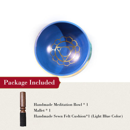 Mythstone Tibetan Sound Bowl Handcrafted for Chakra Healing and Mindfulness Meditation Singing Bowl Set